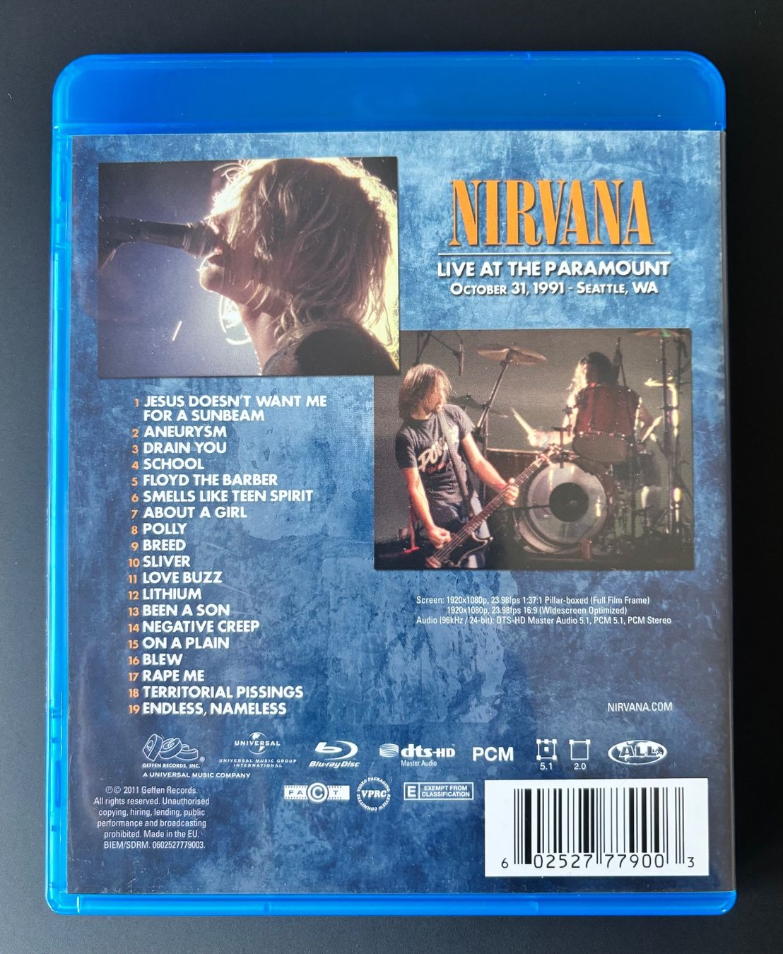 Alle DVDs: NIRVANA Live at the Paramount Bluray – Gebraucht aus Winkel von akt_n6zg 1