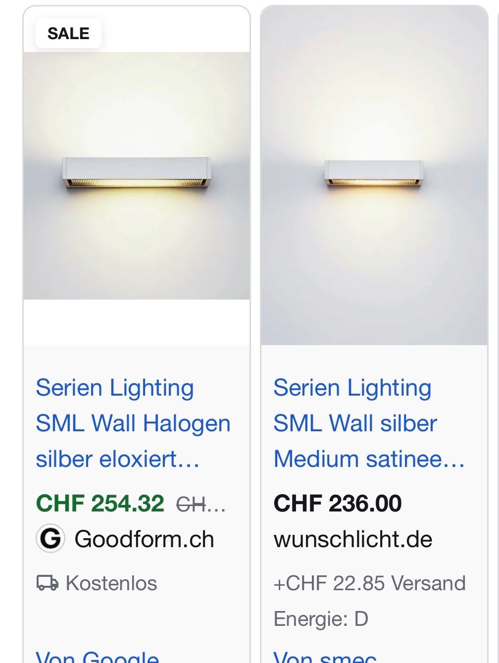 Lampen: serien.lightning SML Wall M Halogen – Neu und originalverpackt aus Effretikon von fjufju 4