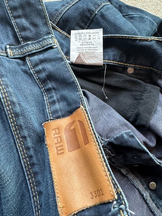GStar 3301 Radar Low Loose button fly Grösse W34 (Gebraucht) in