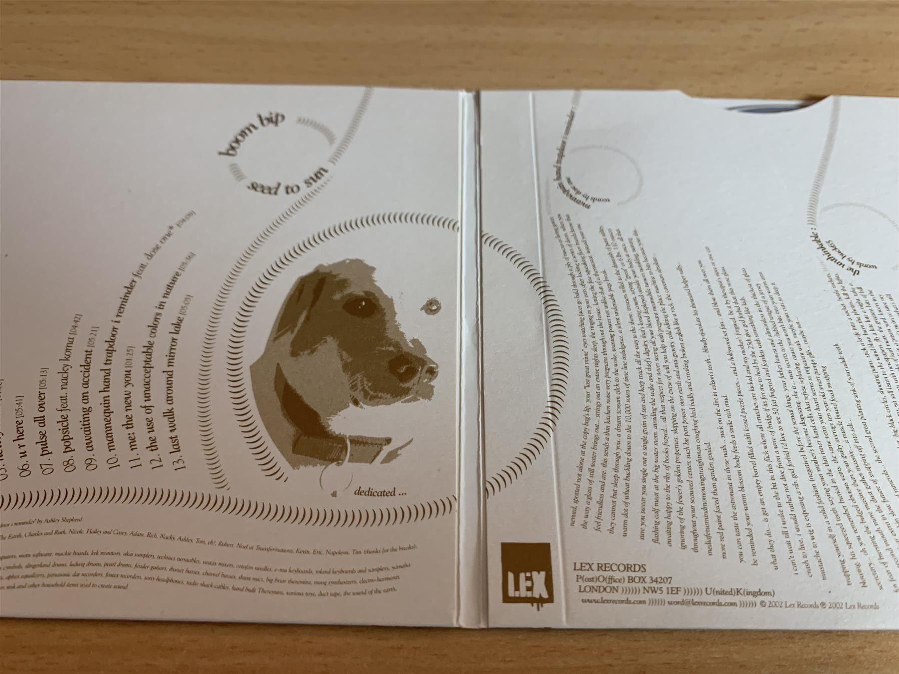 CD: Boom Bip – Seed To Sun – Usato da Rikon im Tösstal venduto da Alpenmutz 2