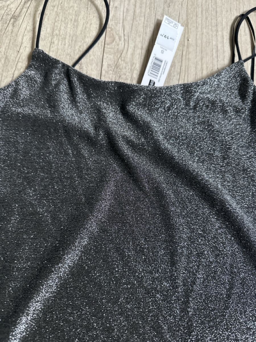 Vestiti: Kleidchen, schmal, S, neu, Silber-Glanzstoff – Nuovo e nell'imballaggio originale da Frauenfeld venduto da aluma14 1