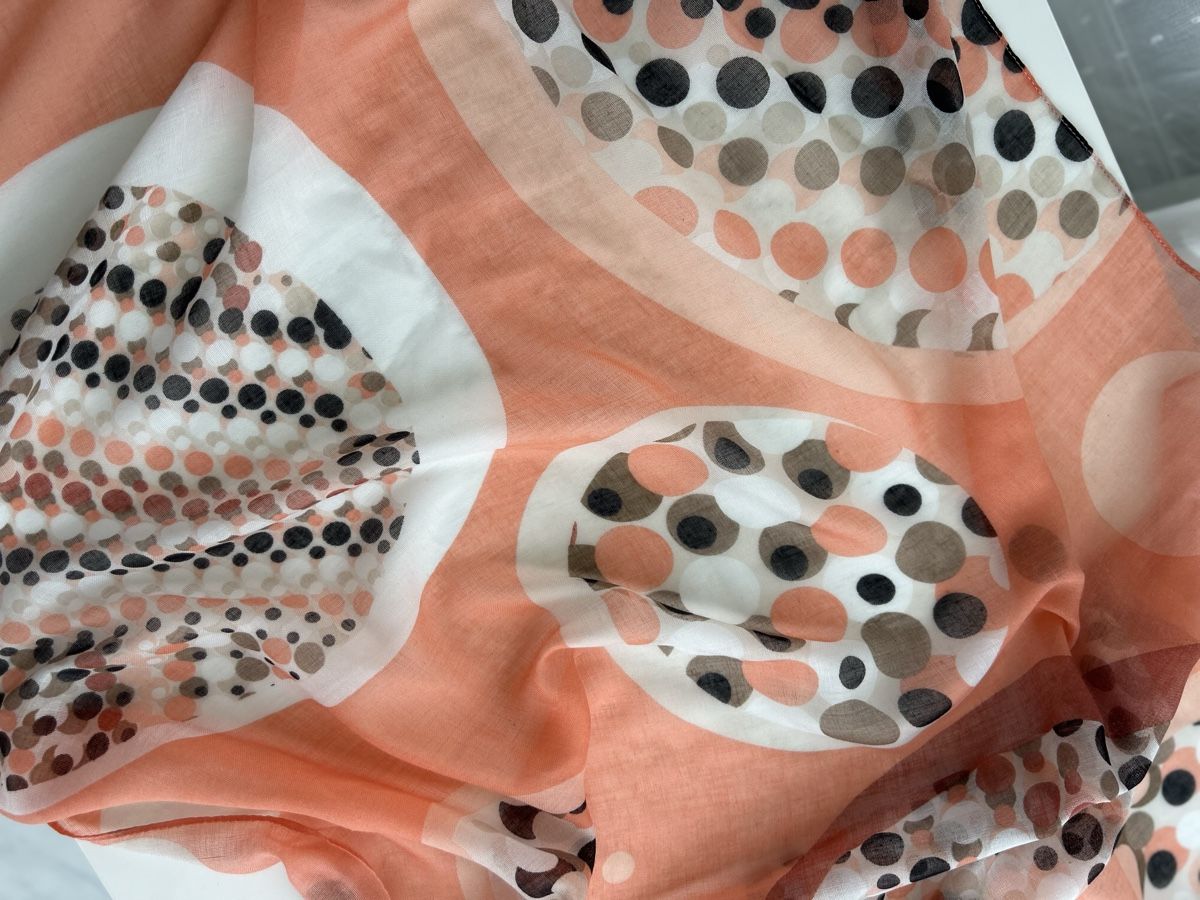 Foulards & écharpes: Ladies Scarf Orange White Polka Dot Pattern New – Neuf (Voir description) à Saland par ele_vc96 1