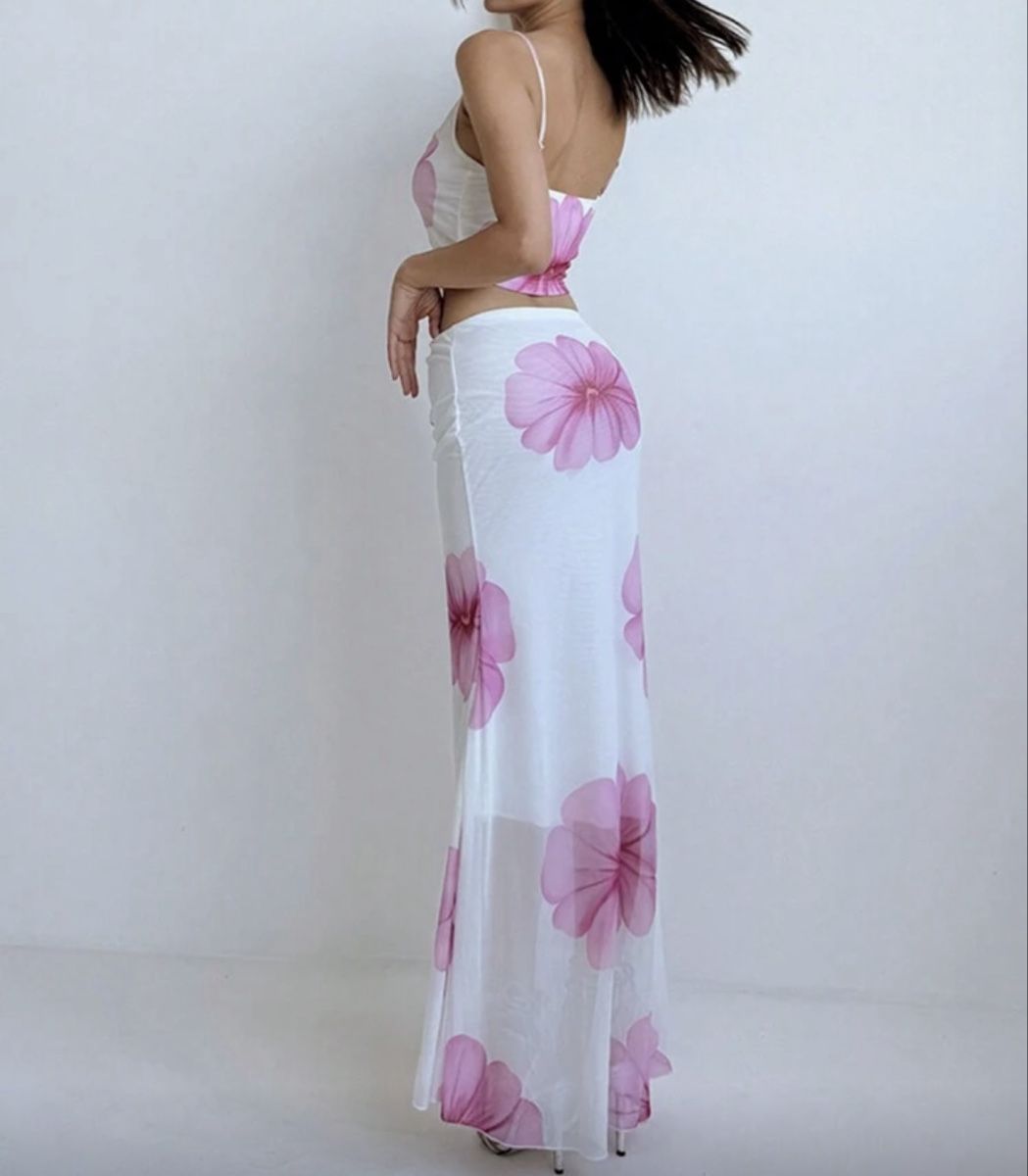 Vestiti: Sommer Set: Top & Rock mit Blumenmuster, Grösse L – Usato da Wattwil venduto da skr_94 1