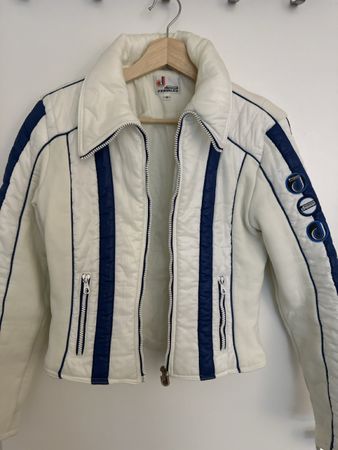 Vintage Diesel Females Jacket White and Blue Size Small