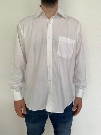 Herren Hemd L Weiss
