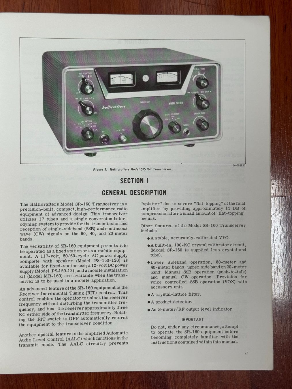 Radiocomunicazione: Hallicrafters SR-160 – Usato da Ins venduto da funkflieger 1