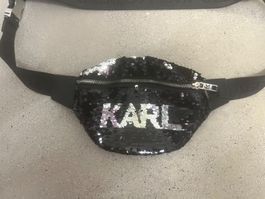Karl Lagerfeld Gürteltasche Pailletten schwarz