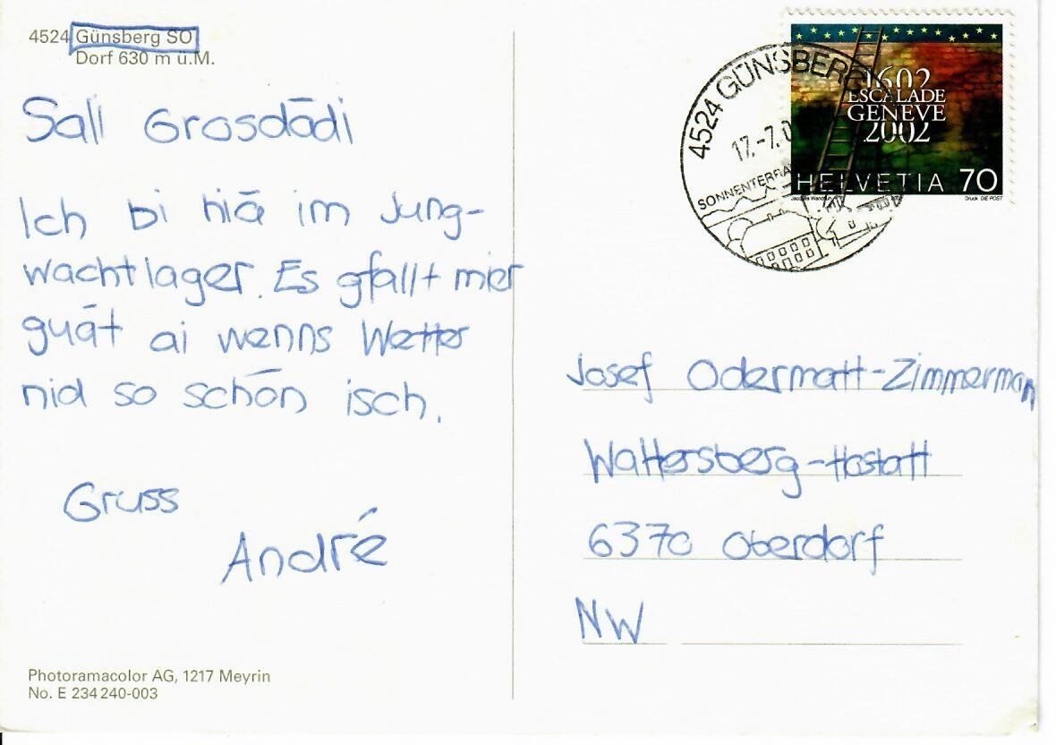 Cartes postales: Günsberg SO – D'occasion à Hochdorf par Ziegel-16 1