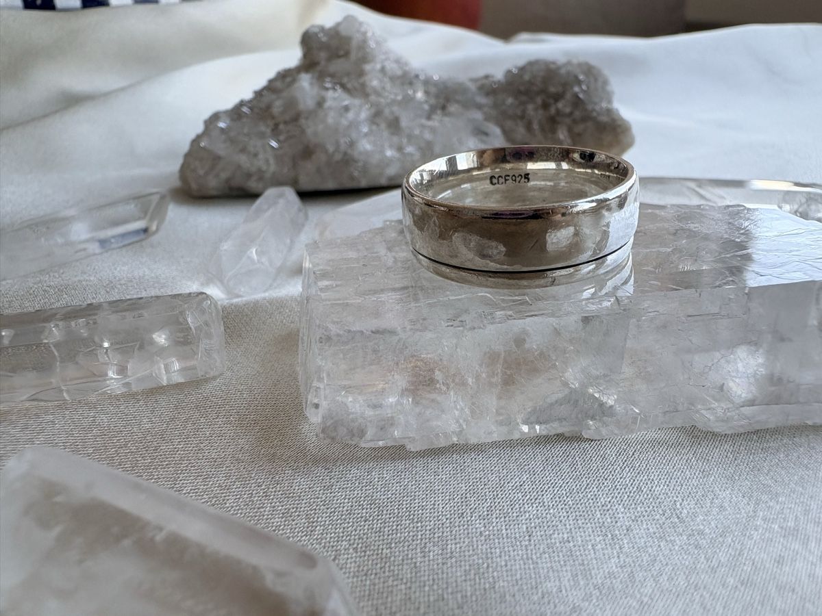 Anelli: 925 Sterling Silber Ring breit glänzend | Unisex | CCF925 – Usato da Zürich venduto da CICI-CuratedVintage