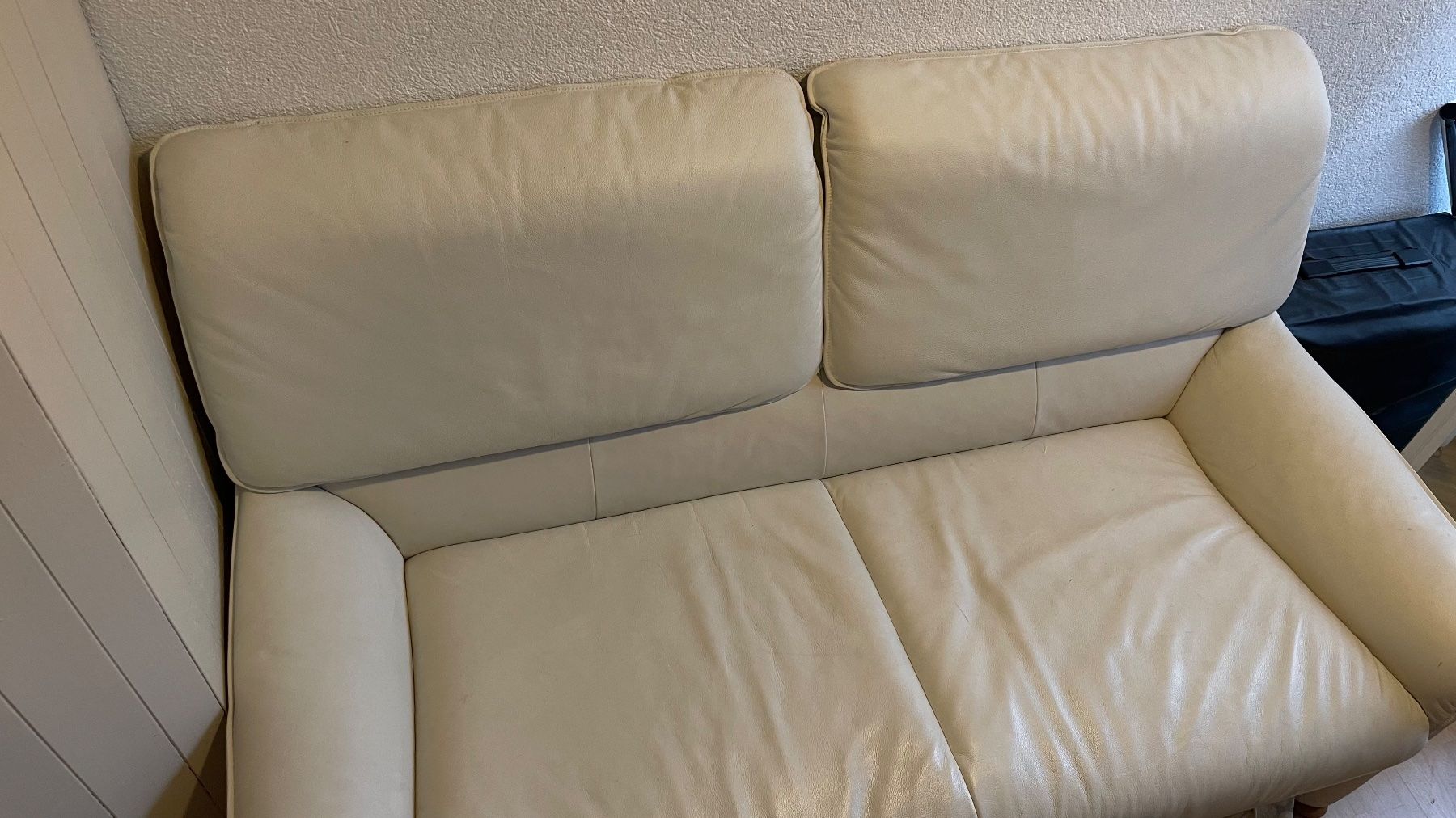 Divani: Laauser Echtleder Sofa Weiss Crème – Usato da Kägiswil venduto da asp_9cd9 1