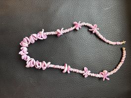 Collier vintage en coquillage Rose Naturel style boho