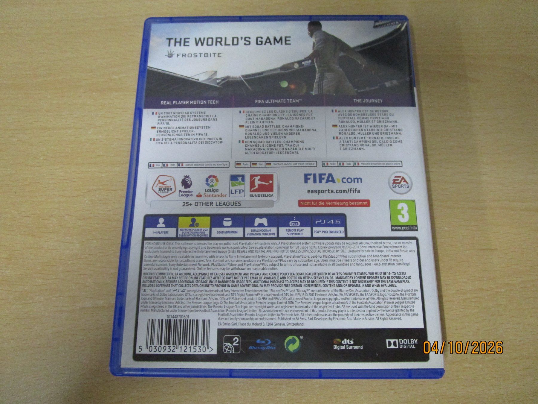 Sony Spiele: FIFA 18 Playstation 4 PS4 – Gebraucht aus Goldau von agestuffer 1