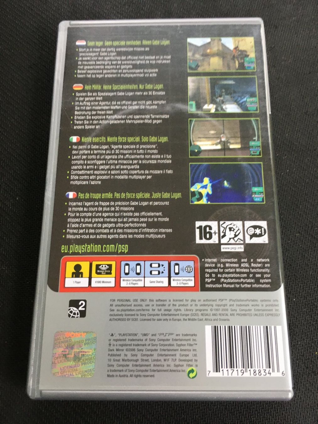 Sony Giochi: Syphonfilter Dark Mirror - PSP – Usato da St.Gallen venduto da Punktchen01 1