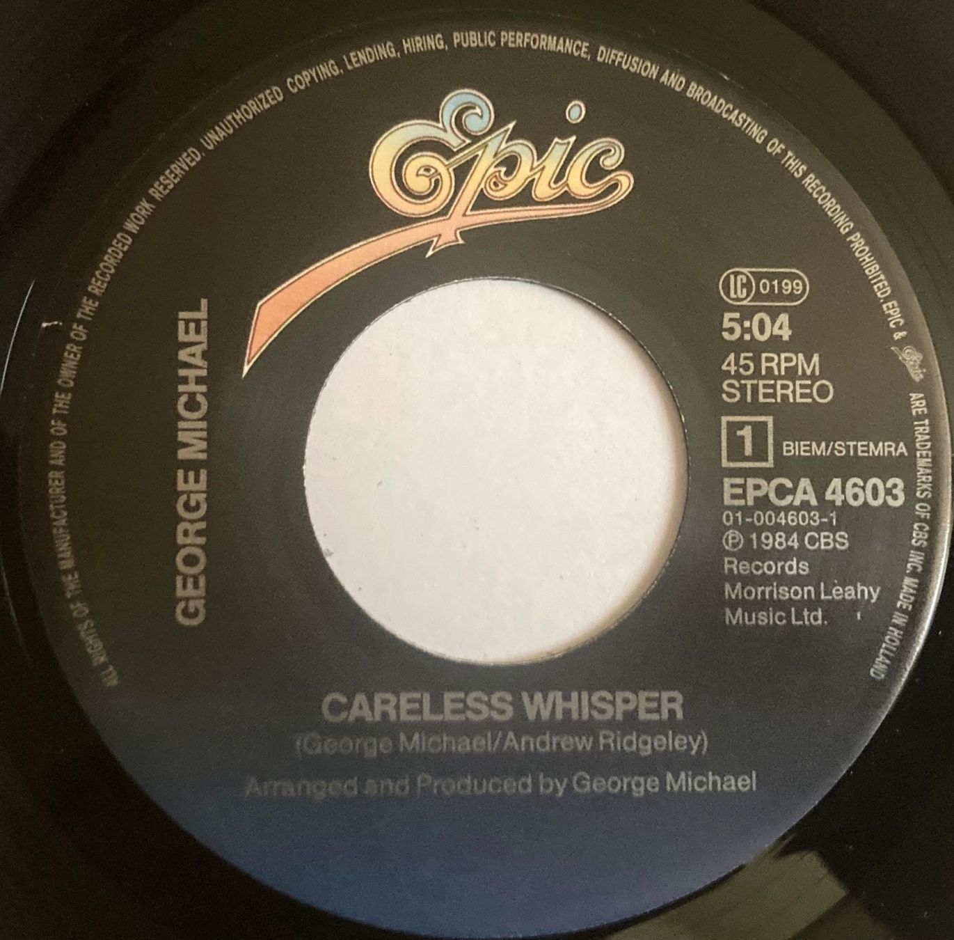 Dischi in vinile: GEORGE MICHAEL - CARELESS WHISPER – Usato da Poliez-Pittet venduto da Newtown-Records 2