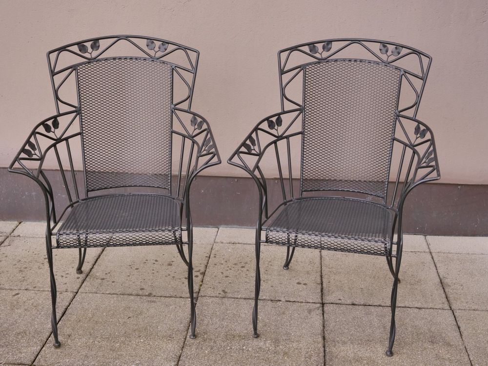 2 Gartenstühle Metall schwarz Kaufen auf Ricardo