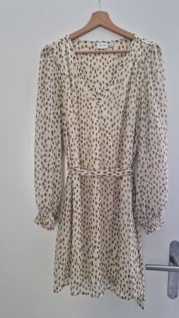 Kleid VILA beige/braun Punkte Grösse 40 neuwertig