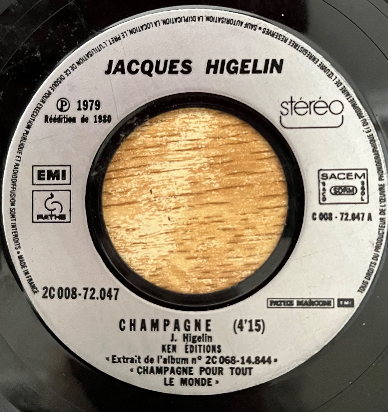 Dischi in vinile: HIGELIN - CHAMPAGNE – Usato da Bussigny venduto da vinyl-pas-cher 2