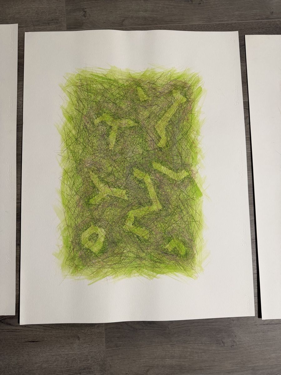 Dipinti: Abstrakte Kunst auf Papier - Original - Unikat – Usato da Gunten venduto da starfish3 3