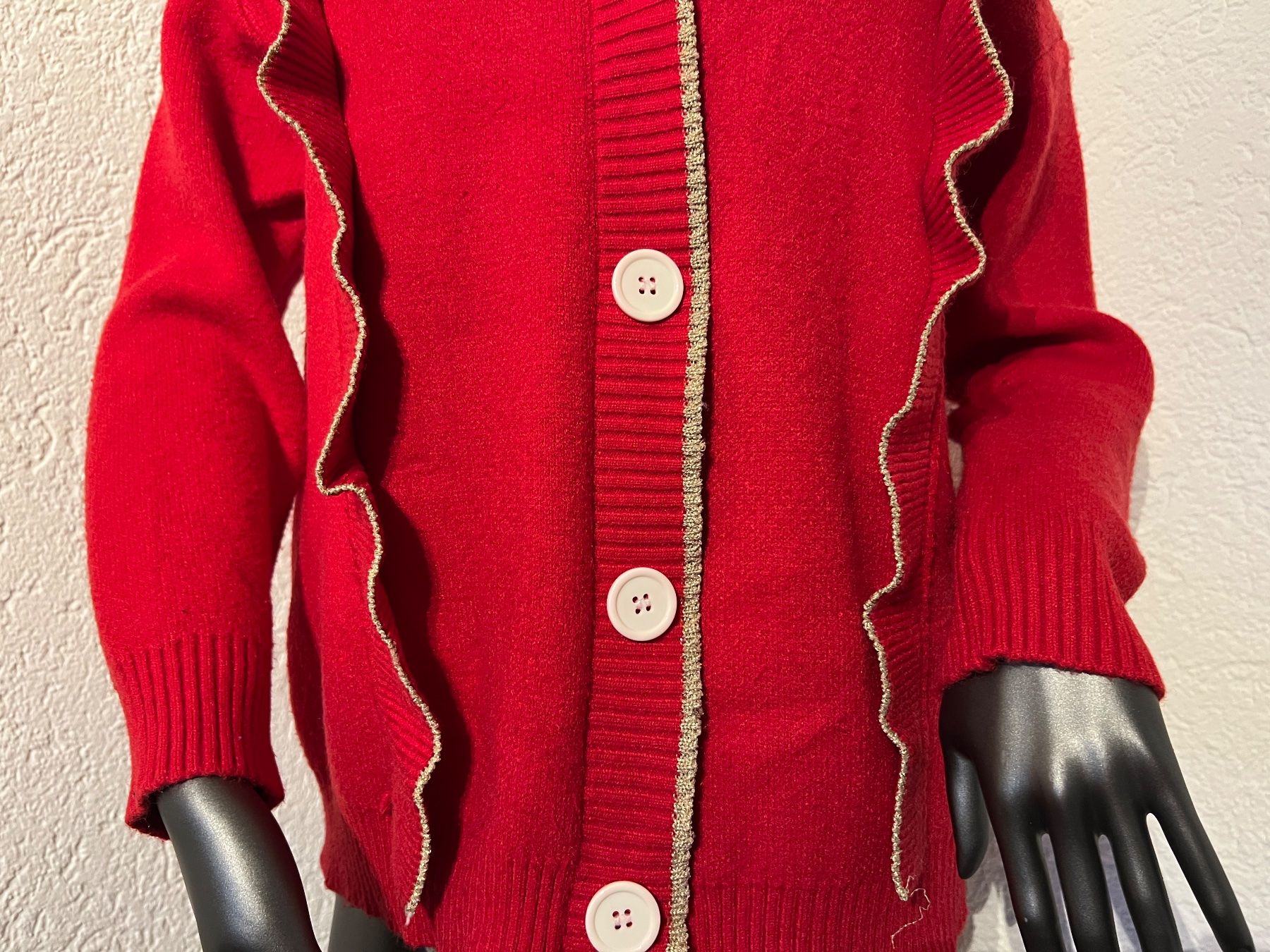 Giacche: Frühling Herbst Damen Strickjacke Rot Gr M – Usato da Frenkendorf venduto da Style365 4
