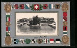 Genève, Ortsansicht, Denkmäler, Wappen