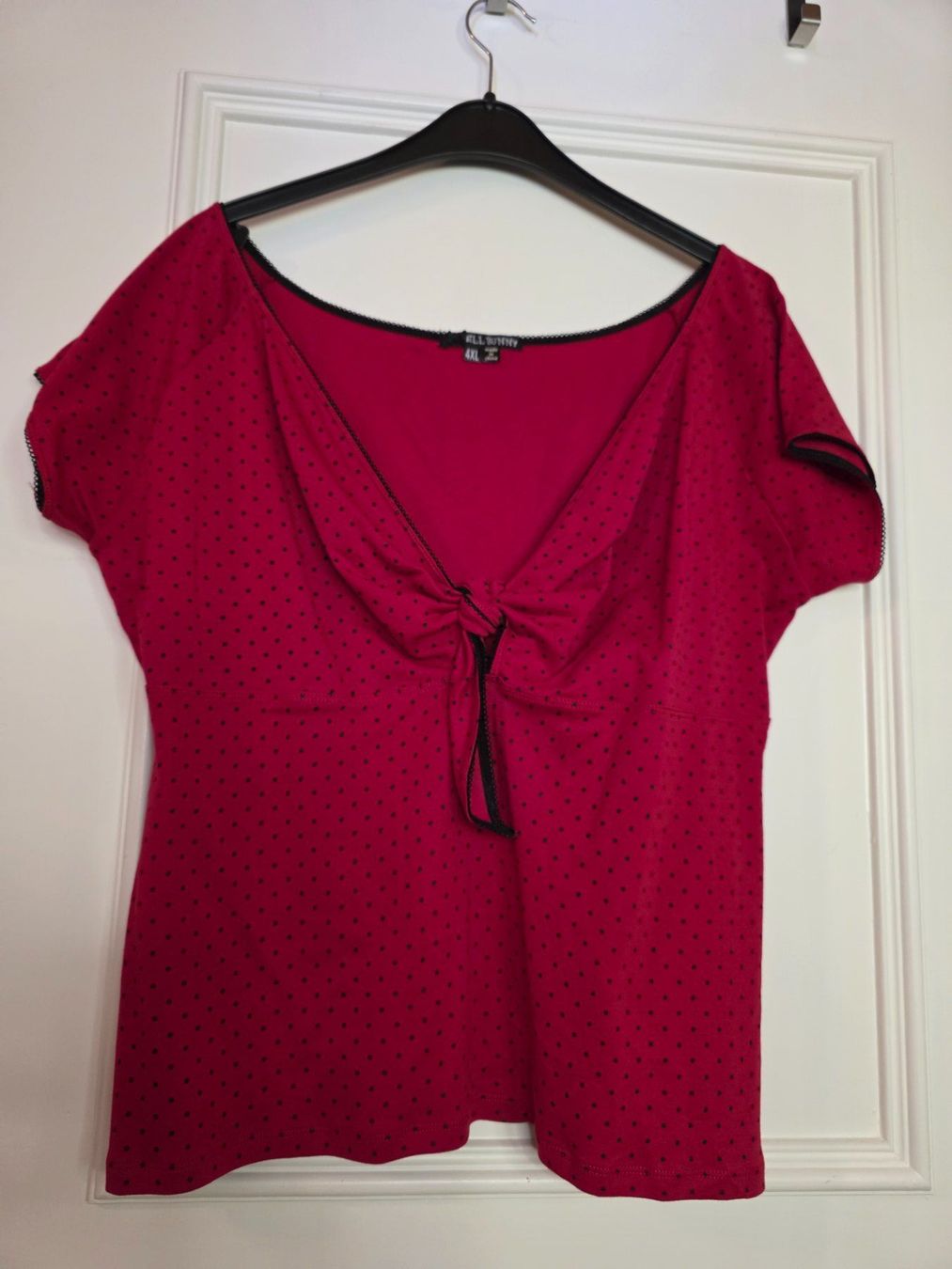 Camicette: Rote Bluse mit Punktmuster, Grösse XL, Vintage Style – Usato da Wald ZH venduto da CapLux 8