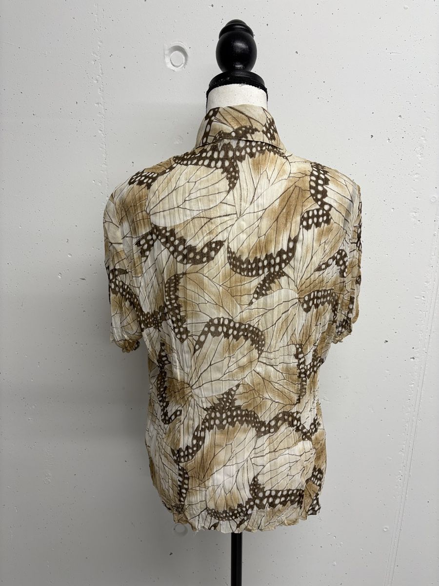 Basler Blusen: Basler Bluse Gr. 40 mit Schmetterling Print beige Crinkle – Neu (gemäss Beschreibung) aus Regensdorf von secondchancefashion 3