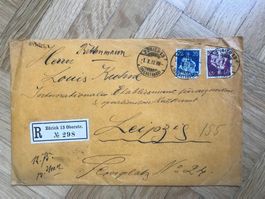 1912, Schöner Brief nach Leipzig mit Nr. 109 + 112
