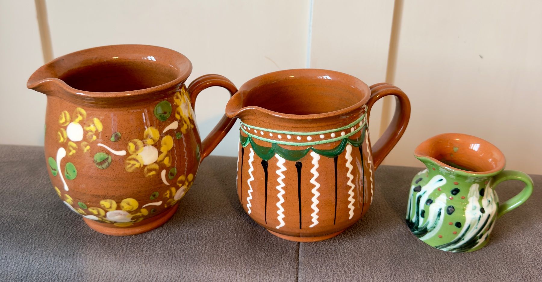 Teiere: Keramik-Krug-Set 3er-Set Terrakotta mit Muster – Usato da Widnau venduto da kustercarmen 9