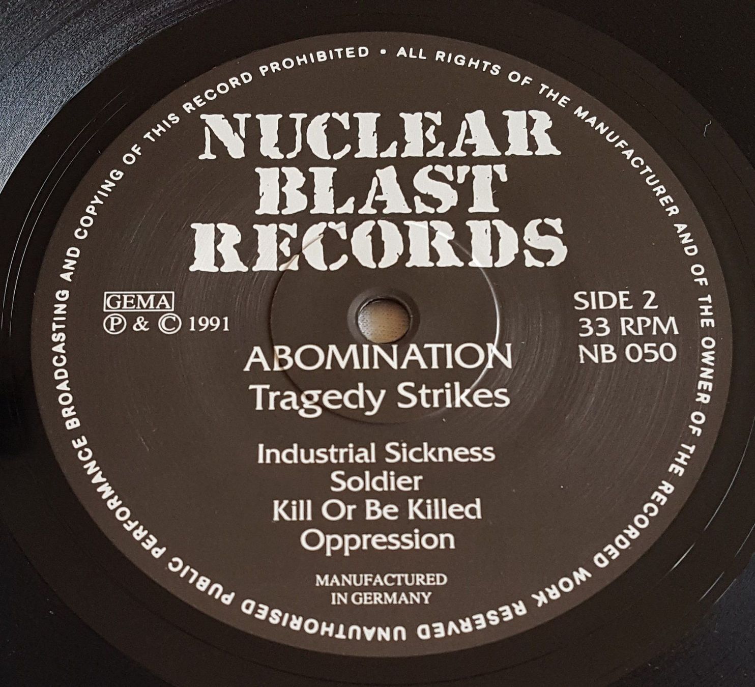 Dischi in vinile: Abomination - Tragedy Strikes - LP  1991 - OIS – Usato da Uster venduto da Zardodel 5