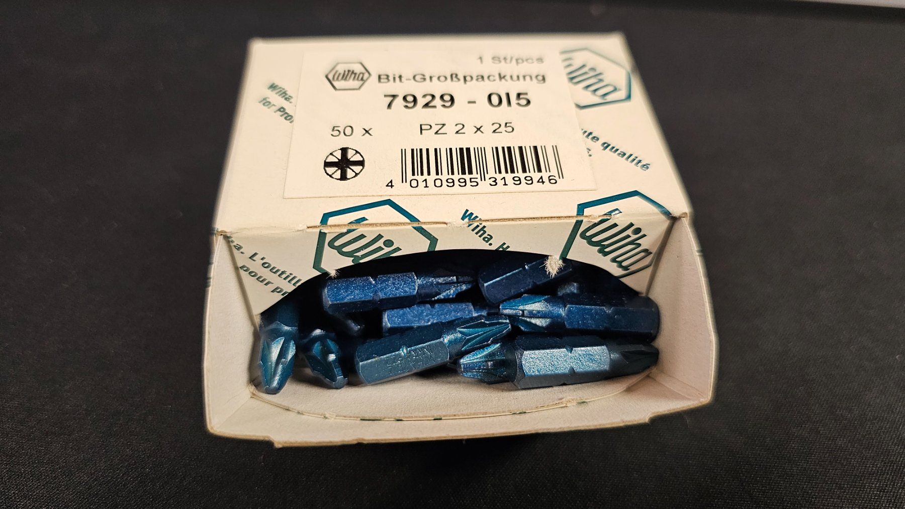 Ferramenta: 50x Wiha Bits PZ2 Bit Grosspackung 7929-0I5 – Nuovo e nell'imballaggio originale da Koppigen venduto da Bracher_Mail-House