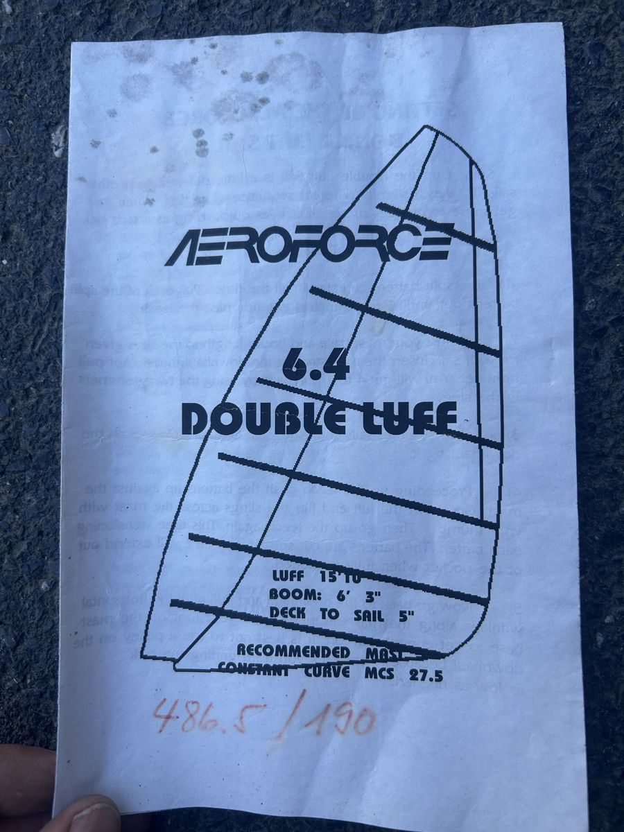 Surf: 2x Windsurfsegel Aeroforce 6.4 und 5.8 – Usato da Uetikon am See venduto da lemon-slice 2