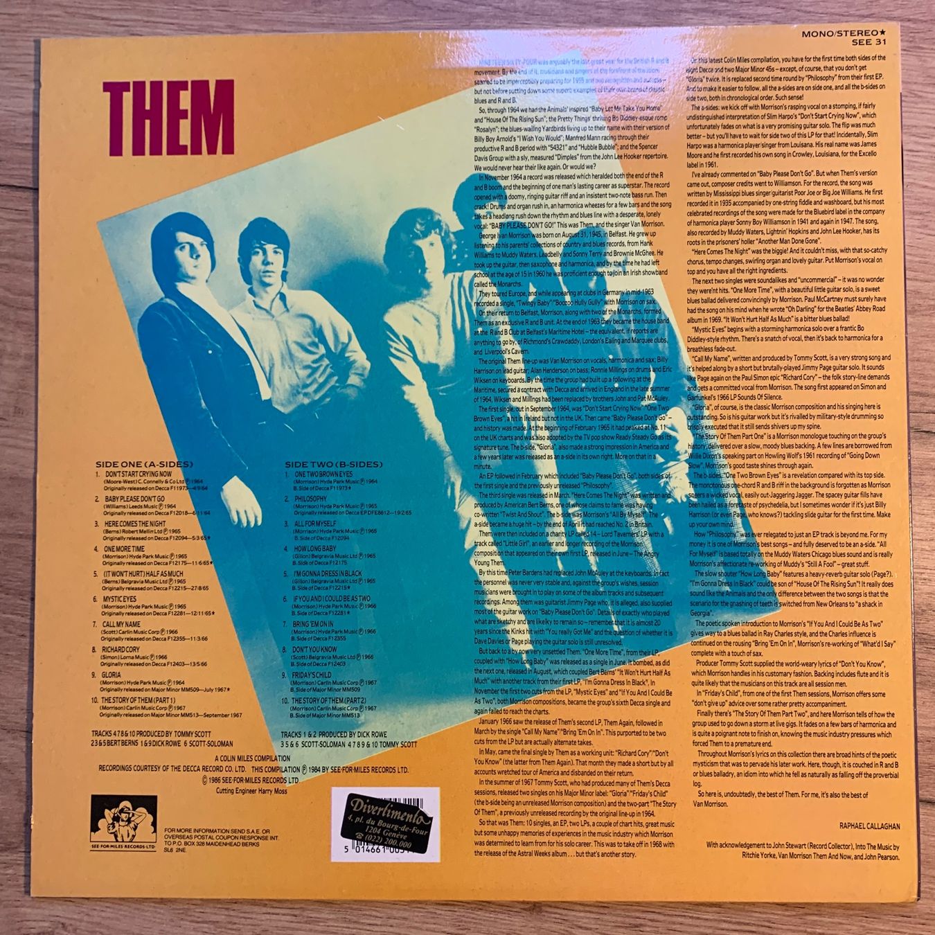 Dischi in vinile: THEM - THEM...COMPIL UK 1984...VG+/EX – Usato da Gals venduto da Diskopatshop 1