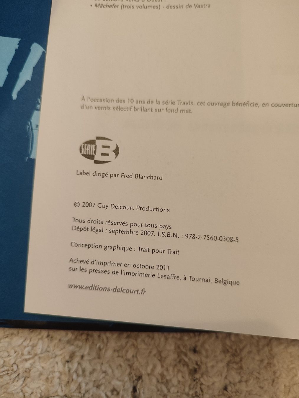 BD: Travis - L'or Bleu - TBE – D'occasion à Bougy-Villars par Vogue 1