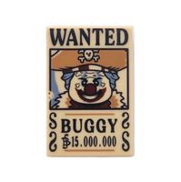 26603pb529 Buggy Wanted Poster One Piece LEGO (NEU)