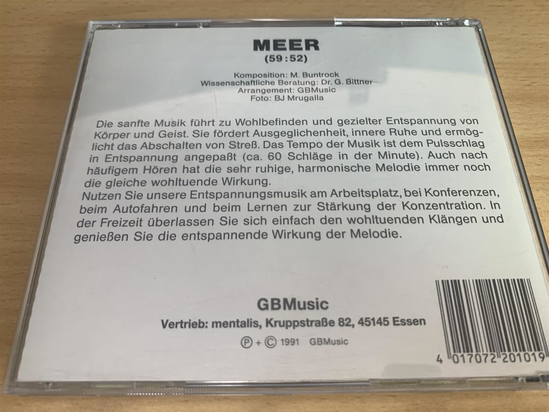 CDs: Martin Buntrock – Meer – Gebraucht aus Rikon im Tösstal von Alpenmutz 1