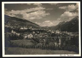 Tarasp /Schuls, Ortsansicht mit Brücke 