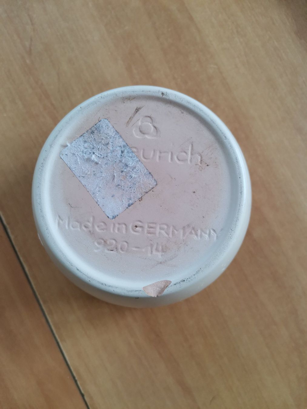 Blumentöpfe: Blumentopf scheurich weiss / beige, H12cm, D13cm – Gebraucht aus Füllinsdorf von Panama75 3