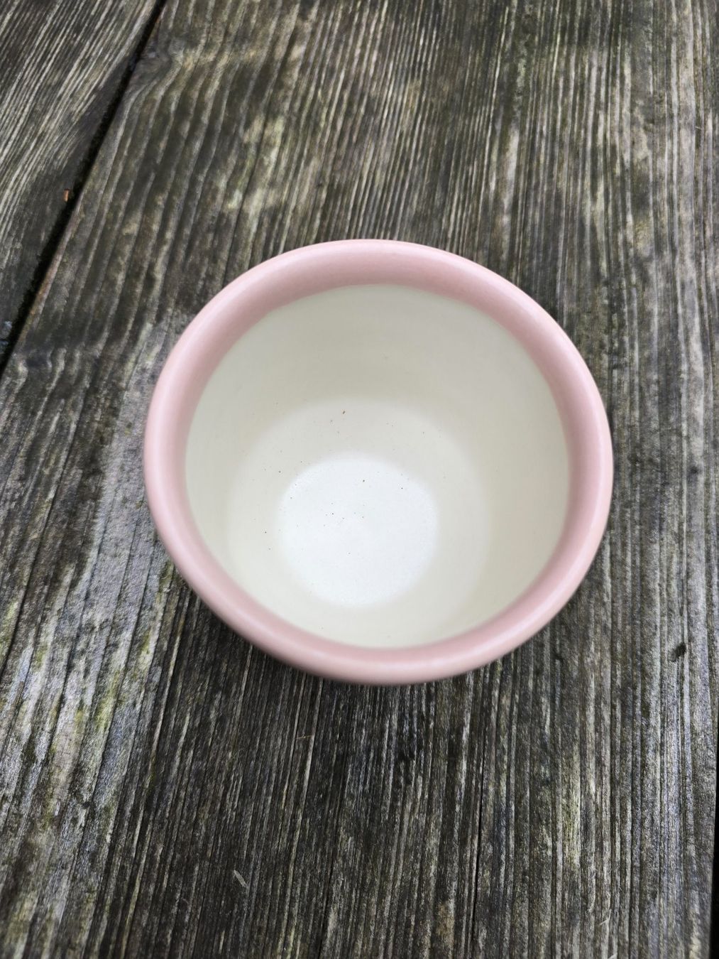 Tazze: Keramik: Kaffeebecher-Set weiss/rosa 2-tlg. – Nuovo (secondo la descrizione) da Romanshorn venduto da Rachacha 2