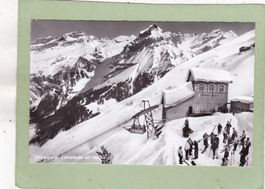 Engelberg Trübsee Luftseilbahn mit Hahnen Skifahrer 1960