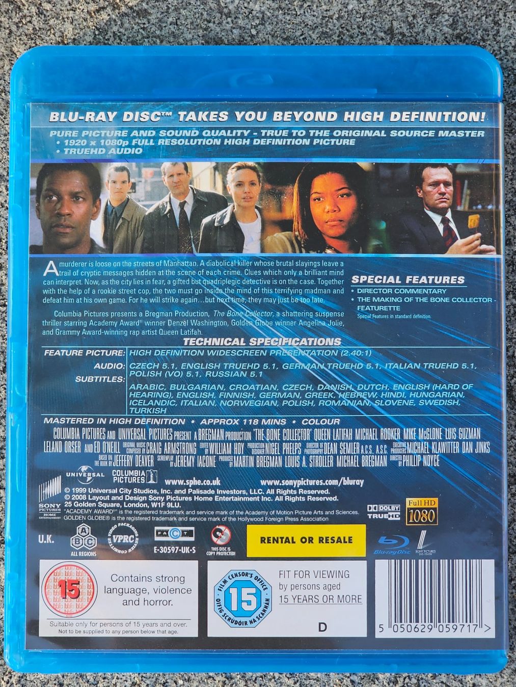 Tutti i DVDs: Blu-Ray The Bone Collector Denzel Washington – Usato da Würenlos venduto da Keks 1