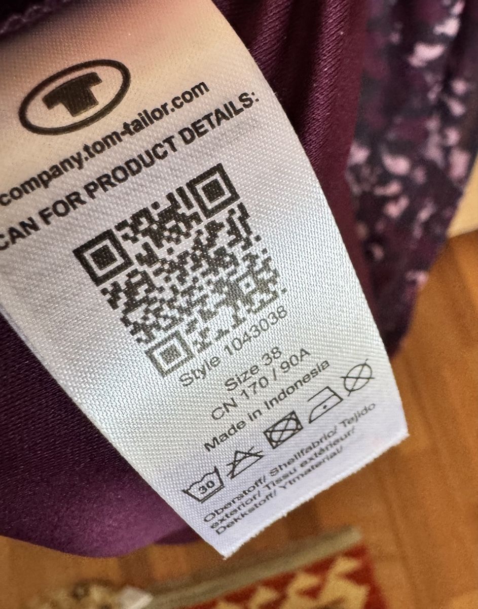 Tom Tailor Kleider: Robe Tom Tailor imprimée violette taille 38 – Neu (gemäss Beschreibung) aus Boudry von ren_k2vs 4