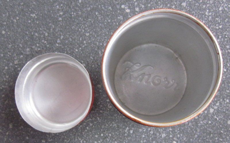 Barattoli: Kleine Knorr Blechdose, "ARTA", Höhe 7.5 cm – Usato da Bischofszell venduto da Pfau0 7