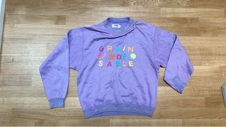 Pulli Lila Grösse L Aufdruck GRAIN DE SABLE gut erhalten