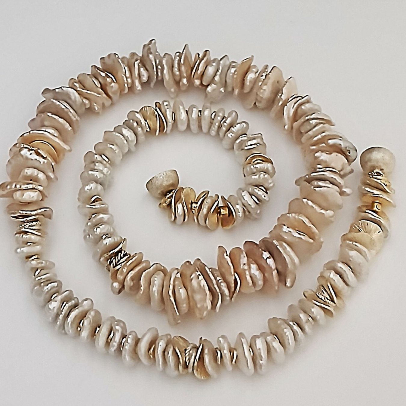 Catenine: Perlenkette Collier Halskette Keshi bicolor Unikat – Nuovo e nell'imballaggio originale da Lütisburg venduto da Emarra 3