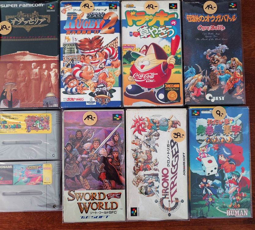 AB 1.- CHF| 35 Super Famicom SNES Games inkl. Chrono Trigger (Gebraucht ...