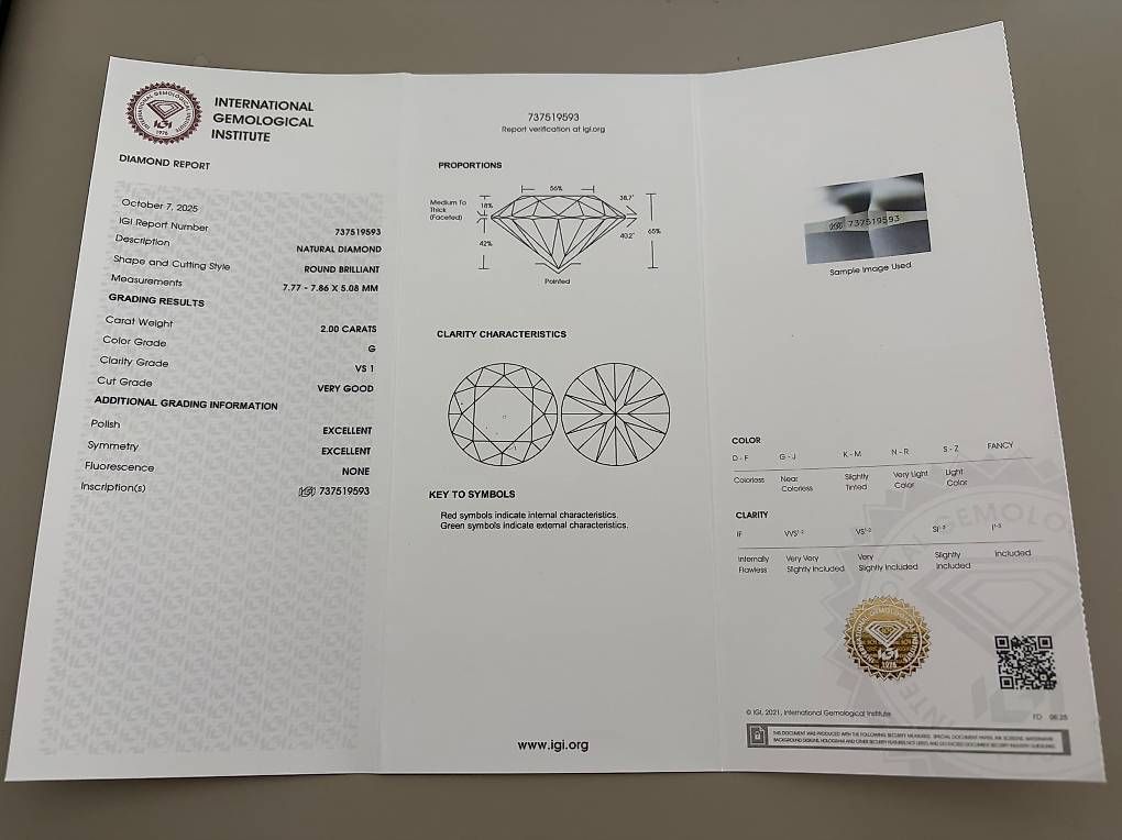 Pietre preziose: Diamant 2.00ct, Natural, VS1 – Nuovo e nell'imballaggio originale da Zürich venduto da nogne 1