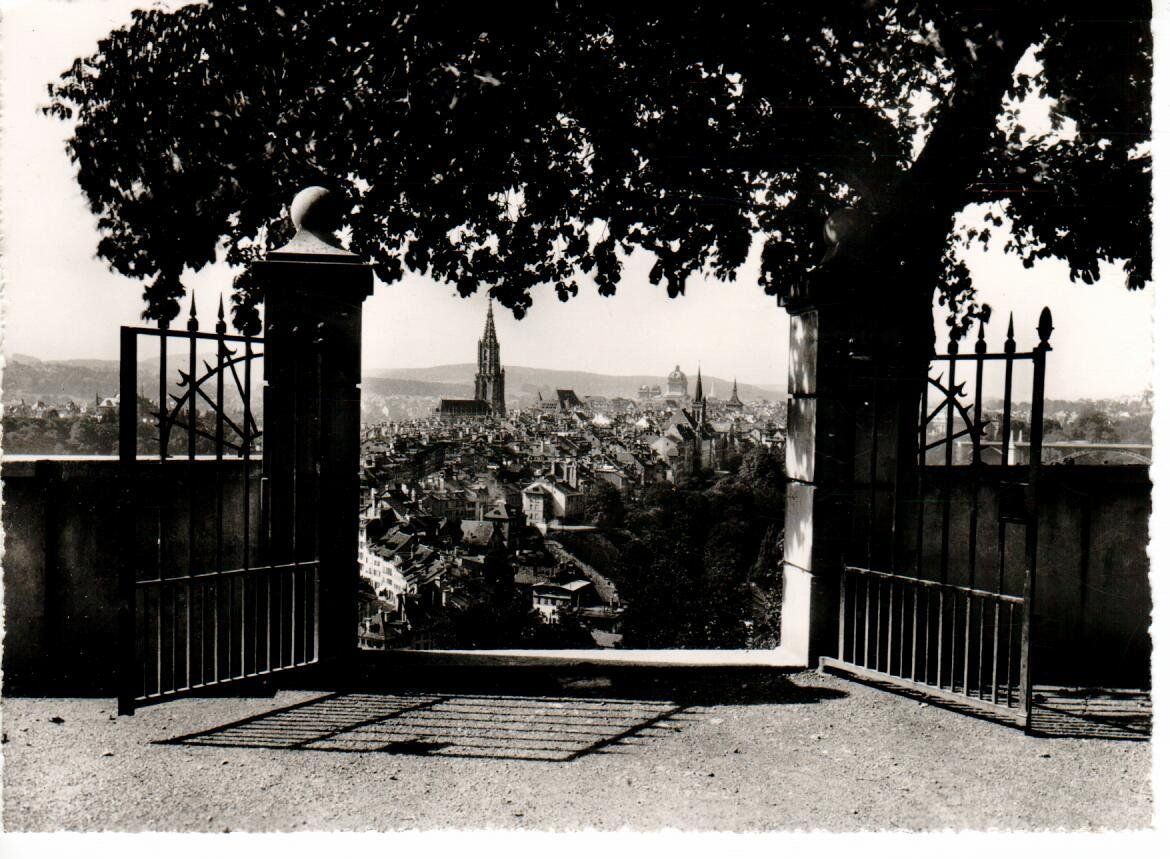 Ansichtskarten: Bern, Ausblick vom Rosengarten 1955 – Gebraucht aus Wolhusen von Curver9