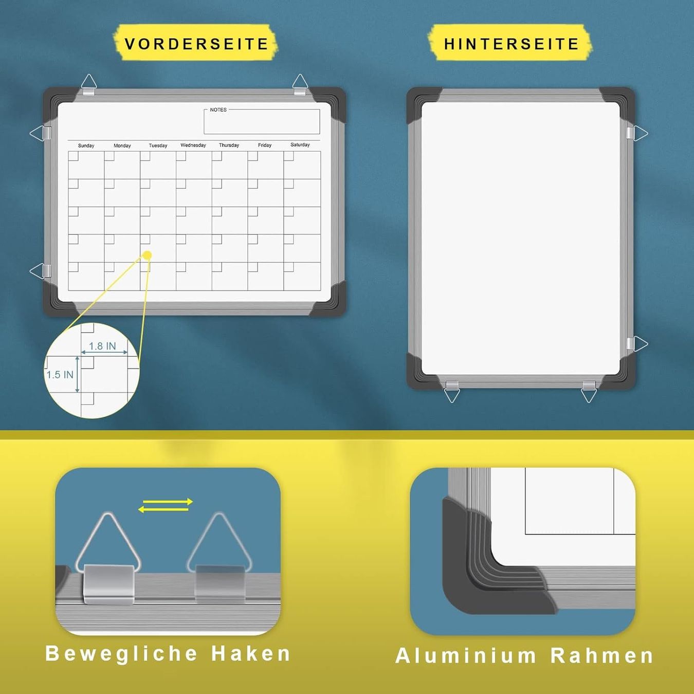 Lavagne: Whiteboard Magnetisch 40 x 30cm – Nuovo e nell'imballaggio originale da Nuglar venduto da SaleRitter 2