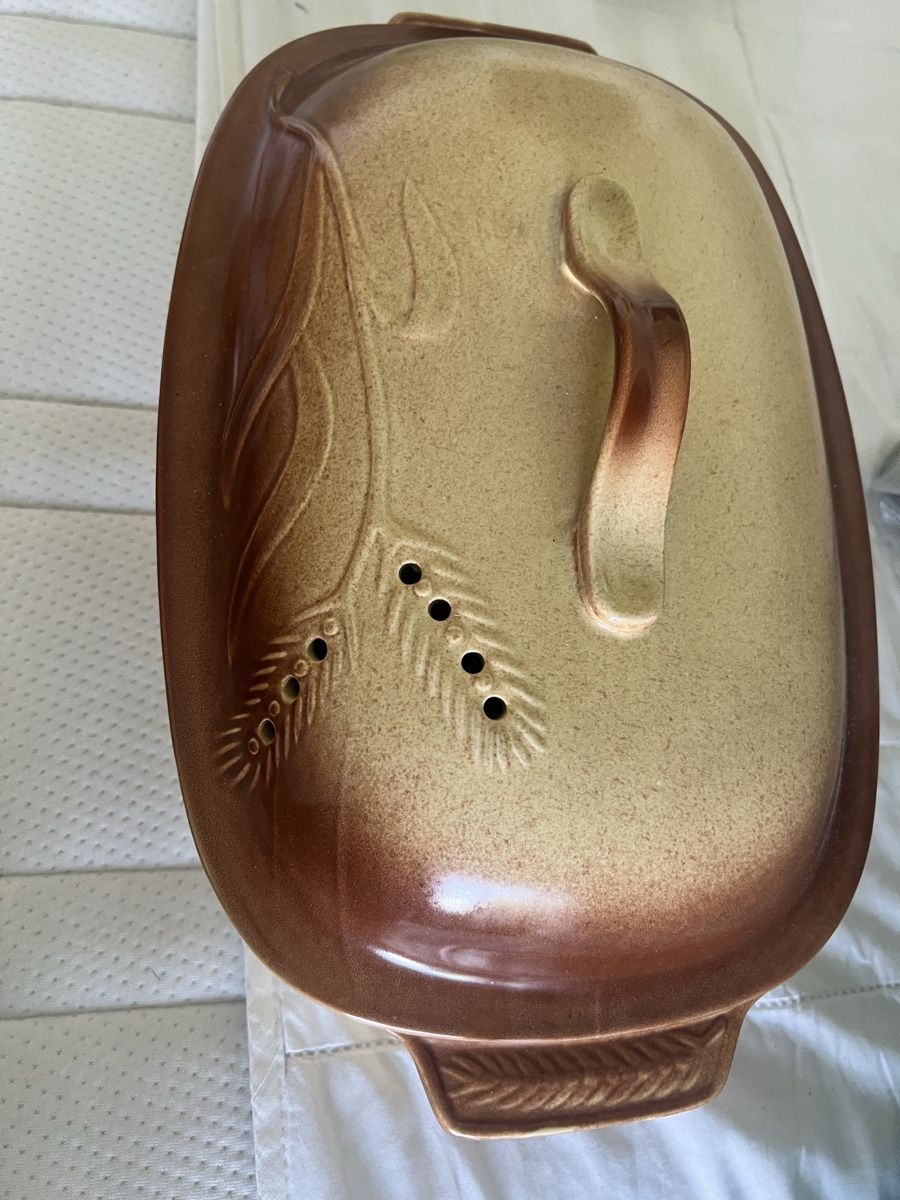Elettrodomestici da cucina: Ceramic Baking Dish with Lid, Wheat Pattern, Brown Beige – Nuovo (secondo la descrizione) da Zürich venduto da ginag2684 1
