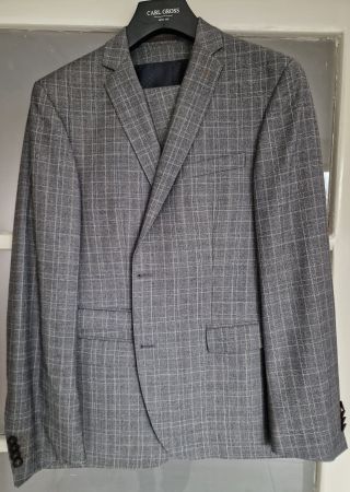 CARL GROSS Herren Anzug Gr. 50 Schurwolle elegant NEU